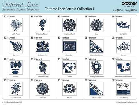 TATTERED LACE PATTERN 20 DESIGNS - COLLECTION 1