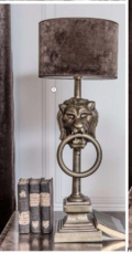 Lion - Bordslampa antik Silver