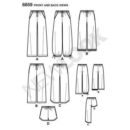 New Look 6859 - Byxa Shorts - Dam