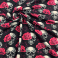 Trikåtyg Roses & Skulls - Zelected By ZannaZ
