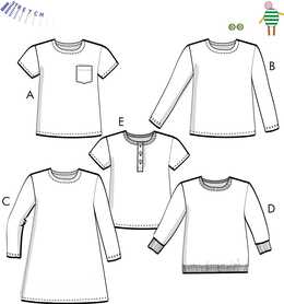 T-shirt/tröjor/klänning Charlie 2V16, st. 92-130 cl