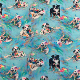 Colorsplash dogs - Trikåtyg