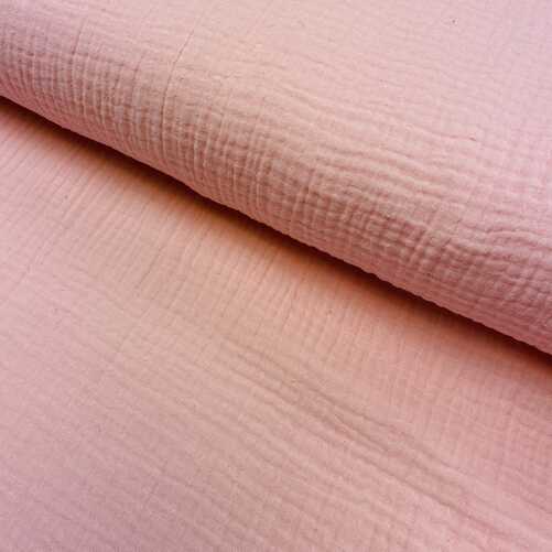 Enfärgad Muslin tyg - Ljusrosa