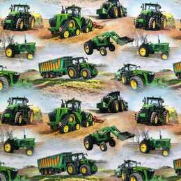 Gröna traktorer - Trikåtyg