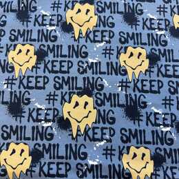 Keep smiling - Trikåtyg